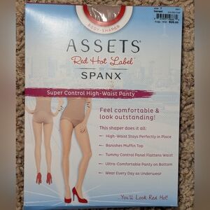 Spanx Assets Red Hot Super Control High Waist Panty 1842 Size 7 NIP Barest